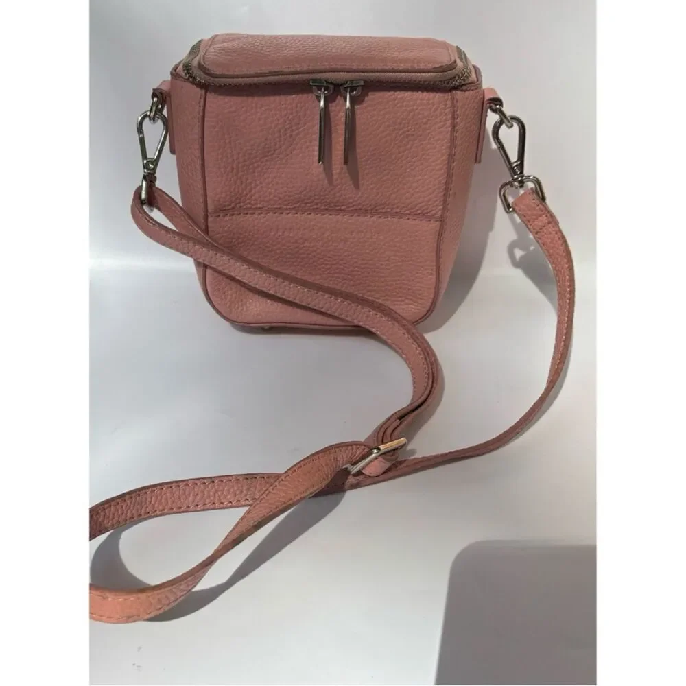 Brandon Blackwood Leather Portmore Crossbody in Blush